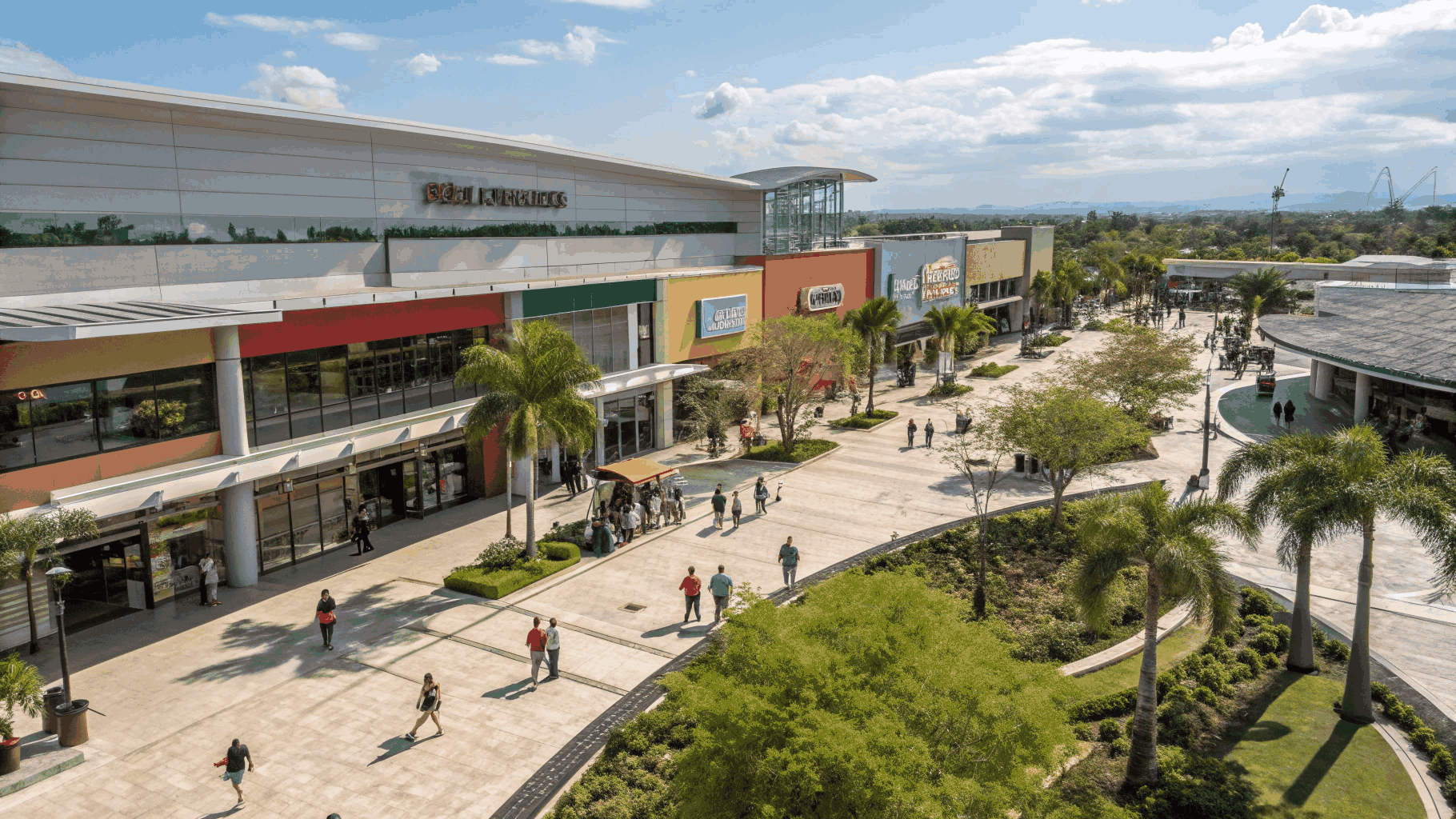 South Coast Plaza and Orange County Performing Arts Center district in Costa Mesa, California