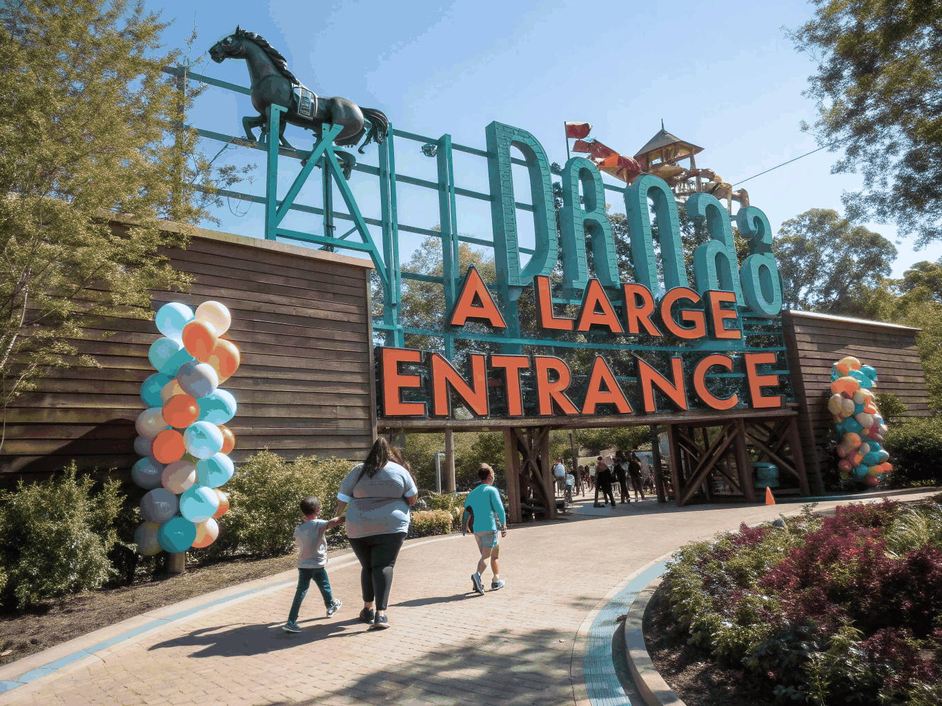 Knott's Berry Farm entrance and landmark in Buena Park, California